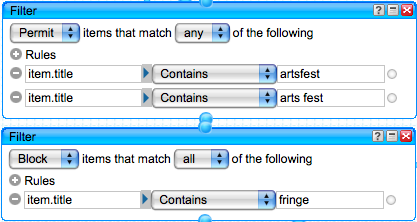 Filters for the second keyword